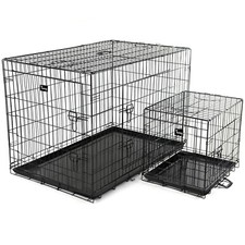 Dog Cage Pet Puppy Metal Training Crate Carrier Black S M L XL XXL sizes
