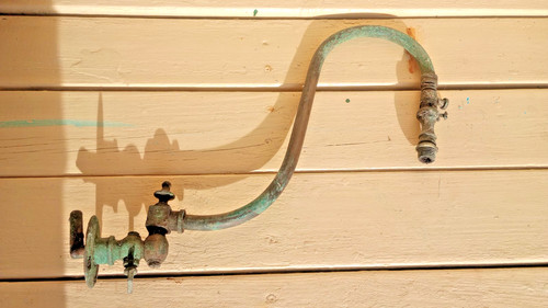 Victorian brass gas wall - brass,