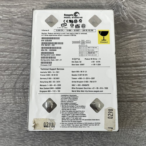 Seagate series st320014a - series,