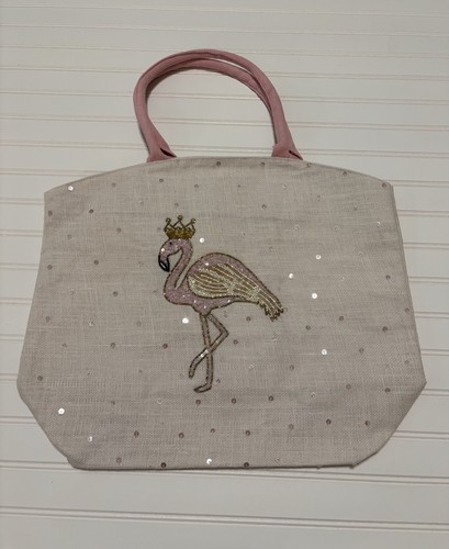 Sequin flamingo tote bag - tote,