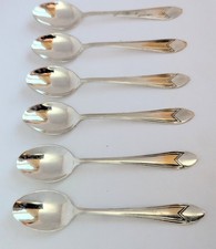 Vintage EPNSA1 Set of 6 Silver Plated Teaspoons