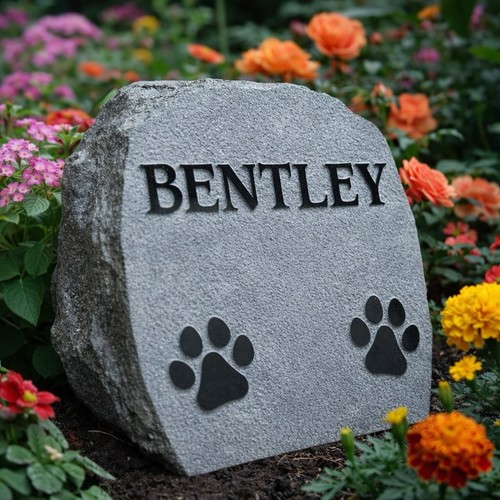 Premium granite pet memorial - pet,