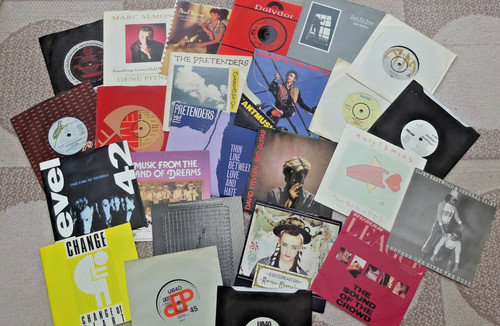 Vinyl singles records job - vinyl,