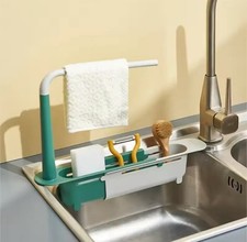 Telescopic Kitchen Sink Shelf Dish Drying Rack Storage Dish Drainer Rack