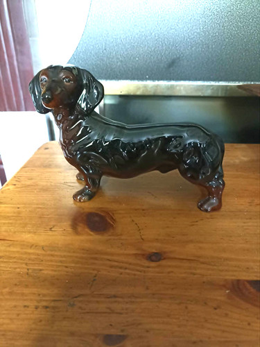 Vintage ceramic dachshund dog - vintage,
