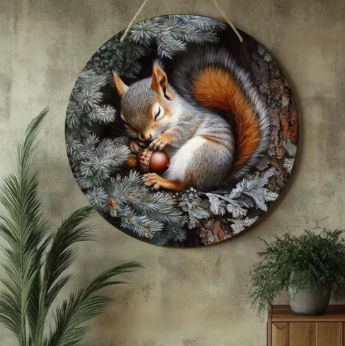 Hibernating squirrel circular - squirrel,