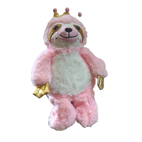 Pink sloth plush princess with - plush,