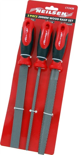 3pc wood rasp file set - rasp,