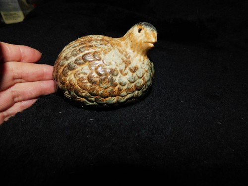 Vintage pottery quail bird - vintage,