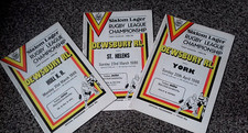 3 Vintage Rugby Programmes (Dewsbury Rugby League 1986) Full Details Below