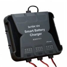 10a Waterproof Triple Battery Charger AC to DC Charges Lithium Boat Van DC17.51