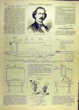 Original Old Antique Print