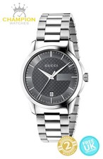 Gucci G-Timeless YA126441 38mm Grey Dial Stainless Steel Unisex Watch - New