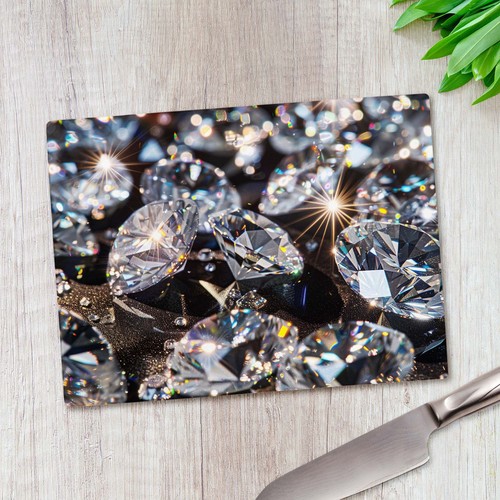 Sparkling loose diamonds glass - loose,