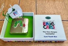 Portmeirion Childs Tooth Box . Silver Plated Caterpillar Design