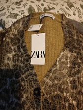 Zara Animal Print Cardigan Size L