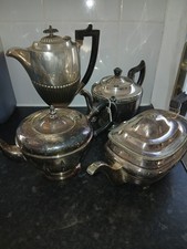 Vintage Viners , Viking  + others  silver plate antique epns teapots x 4 