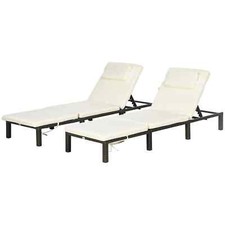 Set of Two Reclining Rattan