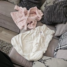 Baby Girls pink dressing gown & sleeping bag 6-12 months good brands 