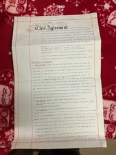 Vintage 1945 Rent Agreement