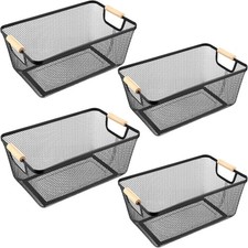 4 Pcs Metal Wire Basket with