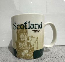 Starbucks Scotland Mug Cup Collector Series Green White 2012 16 fl oz / 473 ml