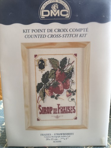 Cross stich kit - cross, strawberries