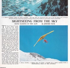 HANG GLIDING IN THE ALPS. SEVERAL PICTURES AND ACCOMPANYING TEXT, REMOVED FROM A