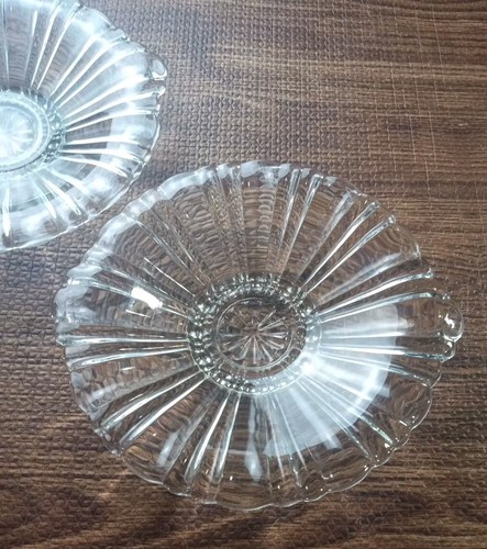 Clear depression glass - clear, footed