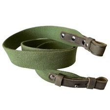 Green Canvas with Leather Rifle Sling Shotgun Air Gun Strap Hunting Shooting