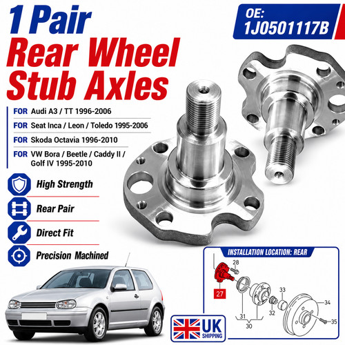 Rear wheel stub axles - wheel,