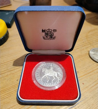 BOXED 1977 SILVER JUBILEE CROWN COIN COMMEMORATIVE IN PLASTIC COIN COVER