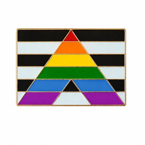 Straight ally flag metal - flag, pin