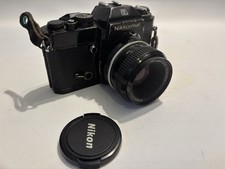 Nikon Nikkormat EL 35mm Film Manual Camera Black With Nikon 50mm Lens