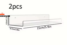 2Pc Clear Acrylic Storage Rack