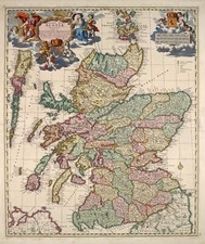 Scotland 1689 map Poster A3 Print educational teaching school