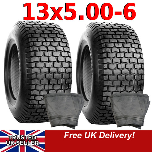Two 13x5 tyre inner - 13x5.00-6, &