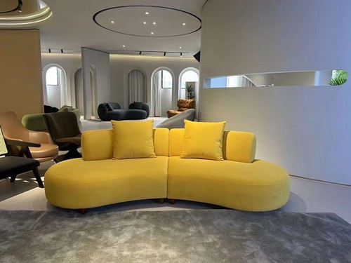 Yellow curved crescent - yellow,