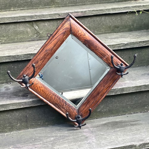 Antique solid oak beveled wall - solid,