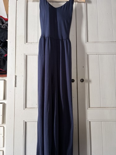 Blue jersey jumpsuit - blue,