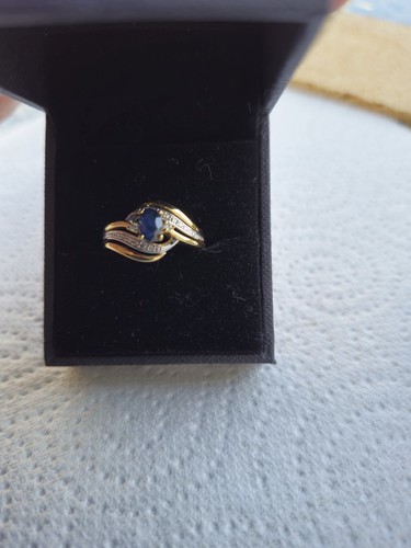 Saphire and diamond - and, 9ct