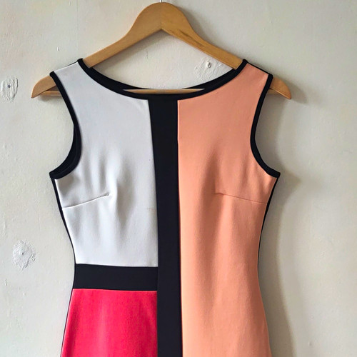 Evita black white pink - black, white,