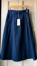 Toast Hemp/Cotton Mariner Skirt Adjustable Elastic Waist ,Pockets Sz8/10/12 BNWT