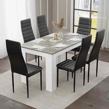 Dining table and chairs - and, 4/6