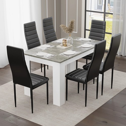 Dining table and chairs 6 - chairs, 4/6