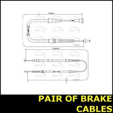 Pair Handbrake Cable Parking