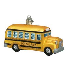 Old world christmas school bus - old,