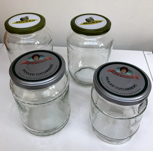 Large empty glass jars 540g - glass,