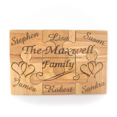 Personalised 6pc wooden jigsaw - personalised,