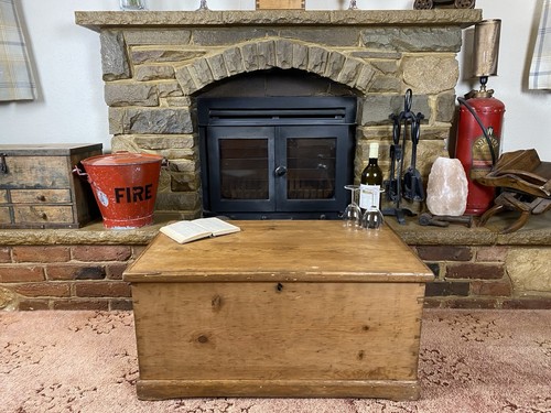 Old antique pine chest - antique,